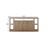 Kummut RIMINI tamm, 210x42xH102 cm