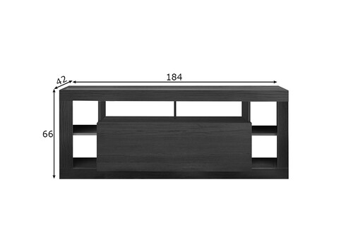 Tv-alus RIMINI must, 184x42xH66 cm