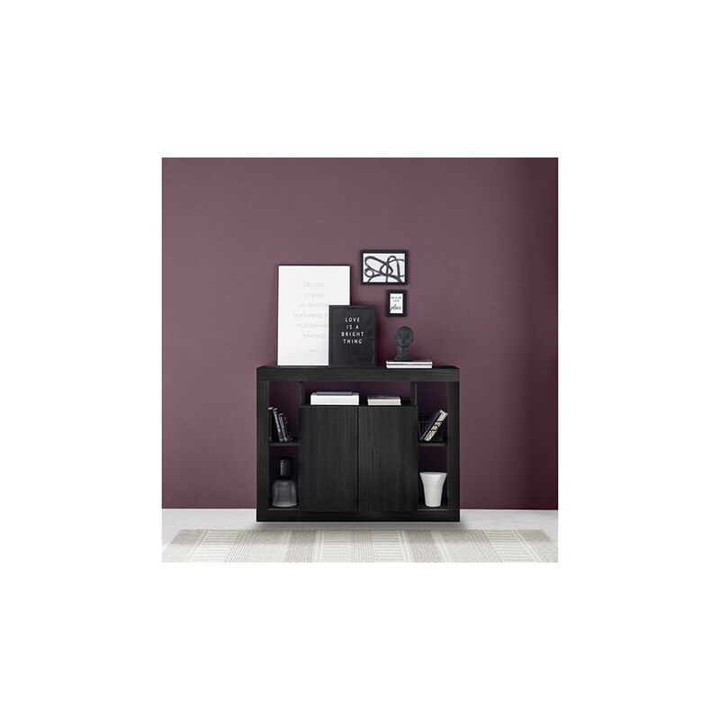 Kummut RIMINI must, 134x42xH102 cm