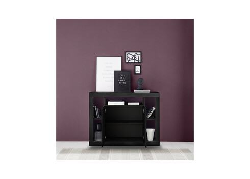 Kummut RIMINI must, 134x42xH102 cm