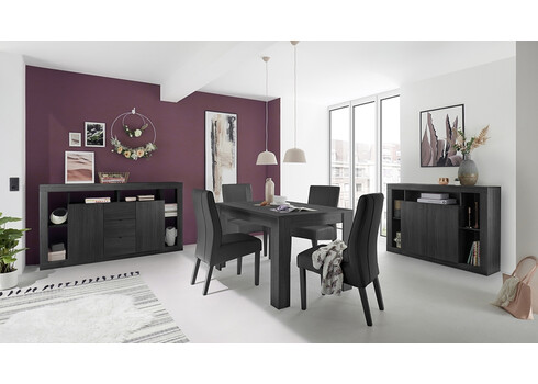 Kummut RIMINI must, 134x42xH102 cm