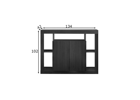 Kummut RIMINI must, 134x42xH102 cm