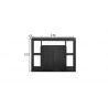 Kummut RIMINI must, 134x42xH102 cm