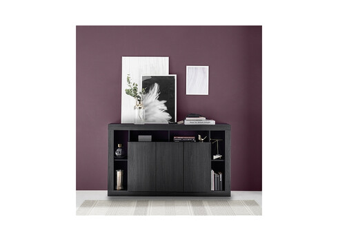 Kummut RIMINI must, 172x42xH102 cm