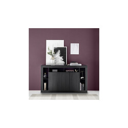 Kummut RIMINI must, 172x42xH102 cm