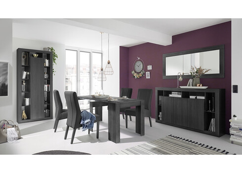 Kummut RIMINI must, 172x42xH102 cm