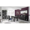 Kummut RIMINI must, 172x42xH102 cm