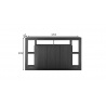 Kummut RIMINI must, 172x42xH102 cm