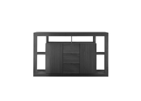 Kummut RIMINI must, 172x42xH102 cm