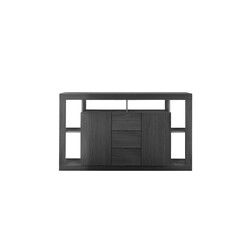 Kummut RIMINI must, 172x42xH102 cm
