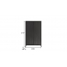 Kapp STEEL must, 106x40xH177 cm