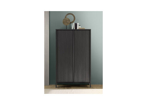 Kapp STEEL must, 106x40xH177 cm