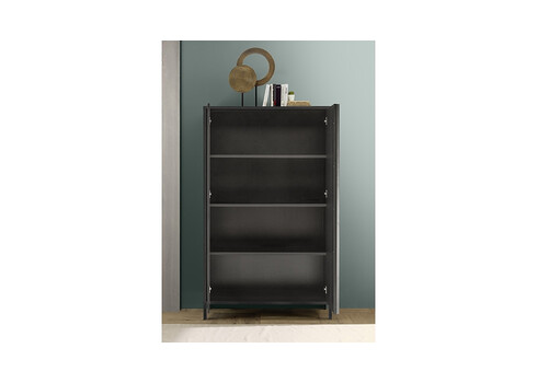 Kapp STEEL must, 106x40xH177 cm