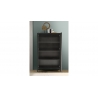 Kapp STEEL must, 106x40xH177 cm