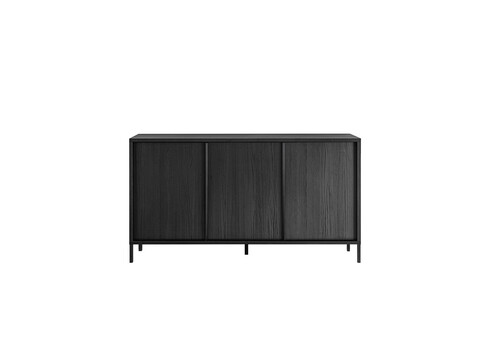 Kummut STEEL must, 156x40xH86 cm