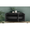 Kummut STEEL must, 156x40xH86 cm