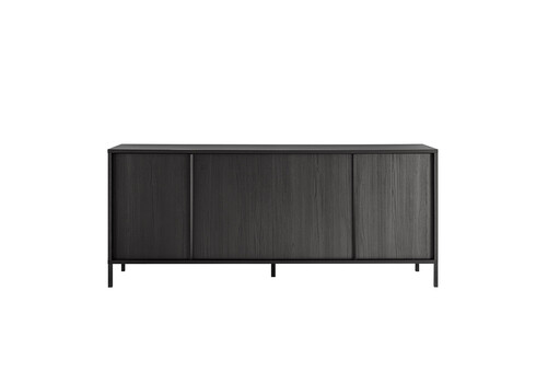 Kummut STEEL must, 206x40xH86 cm