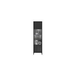 Vitriinkapp STEEL must, 55x40xH203 cm