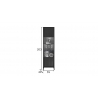 Vitriinkapp STEEL must, 55x40xH203 cm