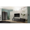 Tv-alus STEEL must, 206x51x40 cm