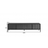 Tv-alus STEEL must, 206x51x40 cm