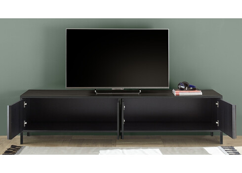 Tv-alus STEEL must, 206x51x40 cm