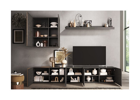 Elutoakomplekt VENUS hall / tume tamm, 301x44xH195 cm