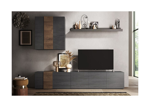 Elutoakomplekt VENUS hall / tume tamm, 301x44xH195 cm