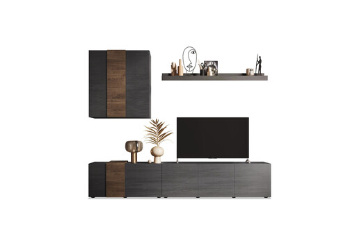 Elutoakomplekt VENUS hall / tume tamm, 301x44xH195 cm