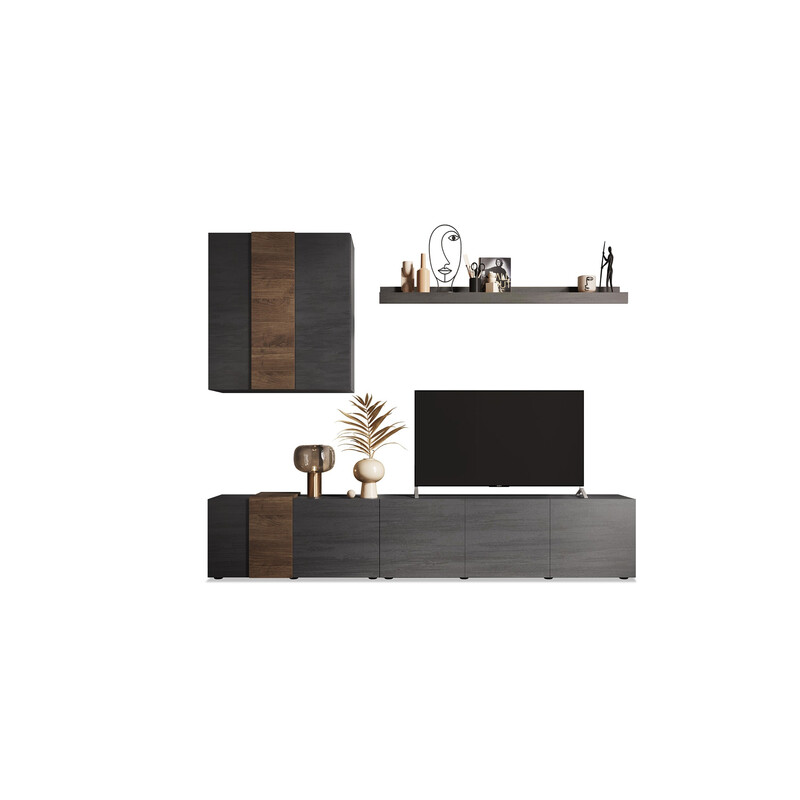 Elutoakomplekt VENUS hall / tume tamm, 301x44xH195 cm