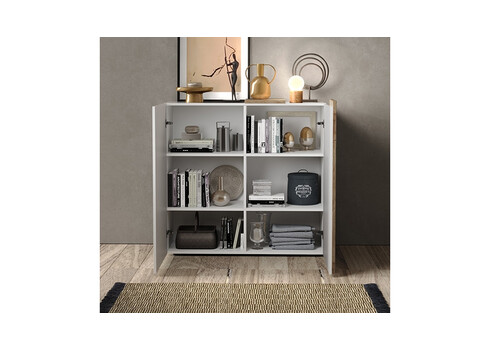 Kapp VENUS valge / tamm, 121x44xH113 cm