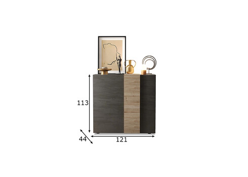 Kapp VENUS hall / tamm, 121x44xH113 cm