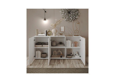 Kummut VENUS valge / tamm, 181x44xH86 cm