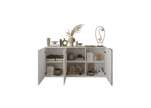 Kummut VENUS valge / tamm, 181x44xH86 cm