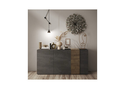 Kummut VENUS hall / tume tamm, 181x44xH86 cm