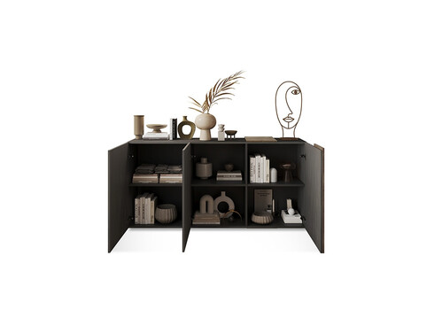 Kummut VENUS hall / tume tamm, 181x44xH86 cm