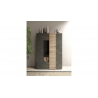 Vitriinkapp VENUS hall / tamm, 121x44xH168 cm
