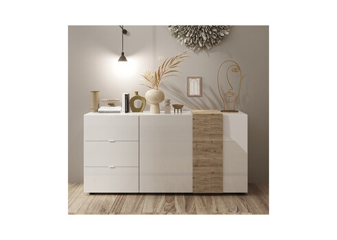 Kummut VENUS valge / tamm, 181x44xH86 cm
