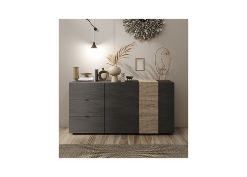 Kummut VENUS hall / tamm, 181x44xH86 cm