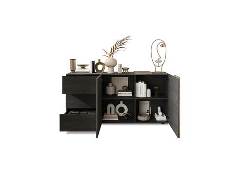 Kummut VENUS hall / tamm, 181x44xH86 cm