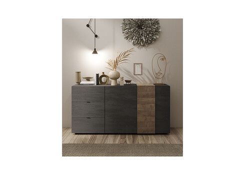 Kummut VENUS hall / tume tamm, 181x44xH86 cm