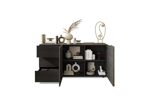 Kummut VENUS hall / tume tamm, 181x44xH86 cm