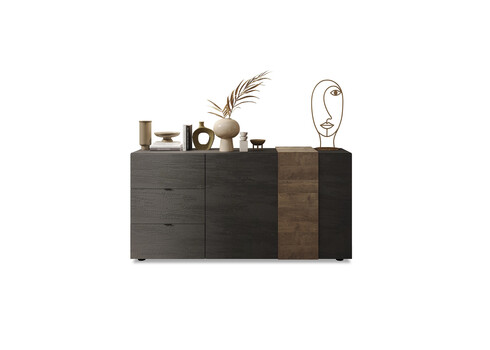 Kummut VENUS hall / tume tamm, 181x44xH86 cm