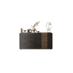 Kummut VENUS hall / tume tamm, 181x44xH86 cm