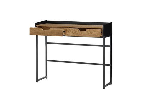 Kirjutuslaud CALAMA tamm / must, 100x35xH84 cm