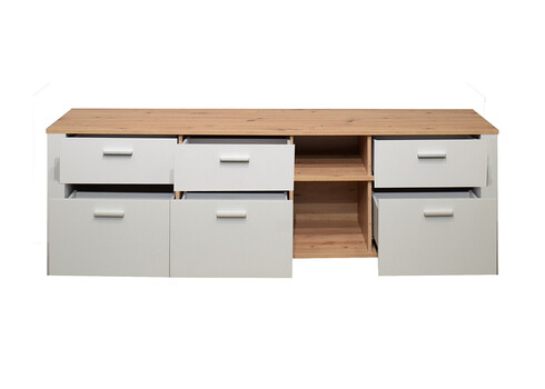 Kummut NELE kriidihall / tamm, 193x44xH62 cm