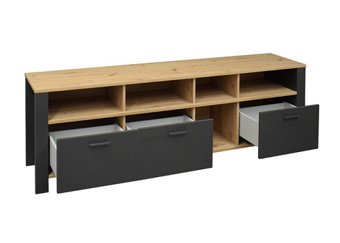 Kummut NELE antratsiit / tamm, 193x44xH62 cm