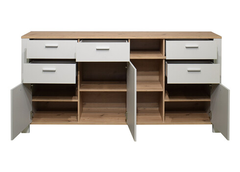 Kummut NELE kriidihall / tamm, 193x44xH92 cm