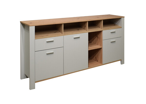 Kummut NELE kriidihall / tamm, 193x44xH92 cm