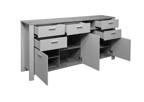 Kummut NELE antratsiit / tamm, 193x44xH92 cm